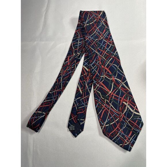 Men's‎ Laura Pearson International Silk Neck Tie Rainbow Sticks - Picture 1 of 5